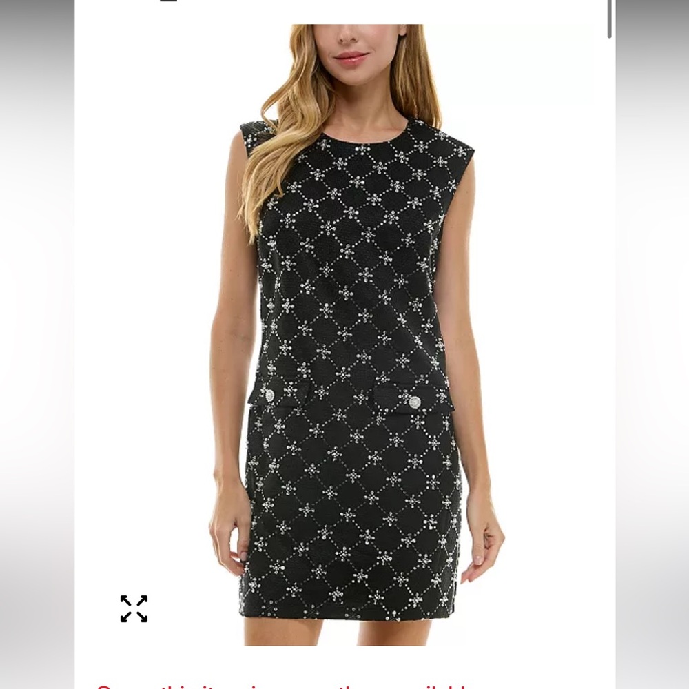 City Studios juniors embellished black dress